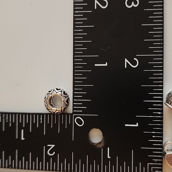 Pair Heart Spacer Charm ffor European Style Bracelets Multi Fits Pandora - Picture 3 of 3